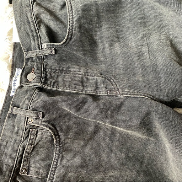 Free People Ripple Wide Leg Crop Dark Wash Size 26 - Picture 6 of 9